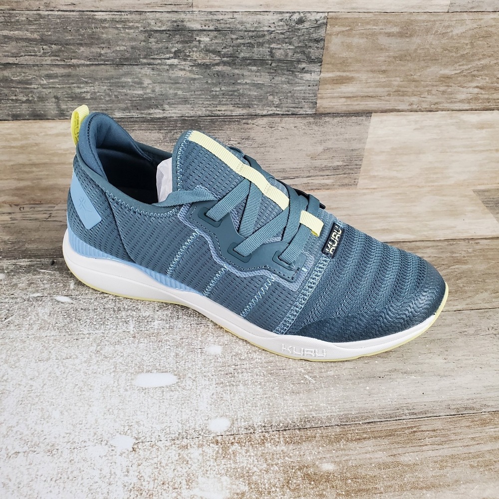 KURU Stride Move Womens Shoes Sz 10.5 M Blue Haze-Lime Sorbet Lace Up Sneakers
